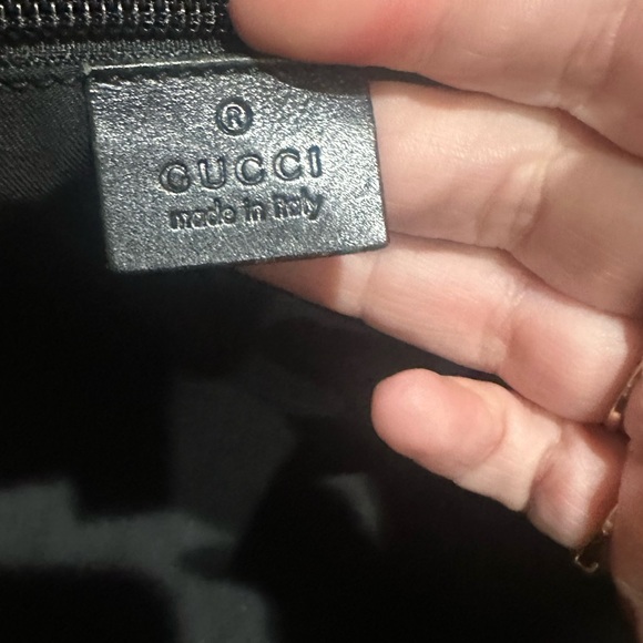 Gucci GG Webbed Black Monogram Large Tote - Picture 6 of 16